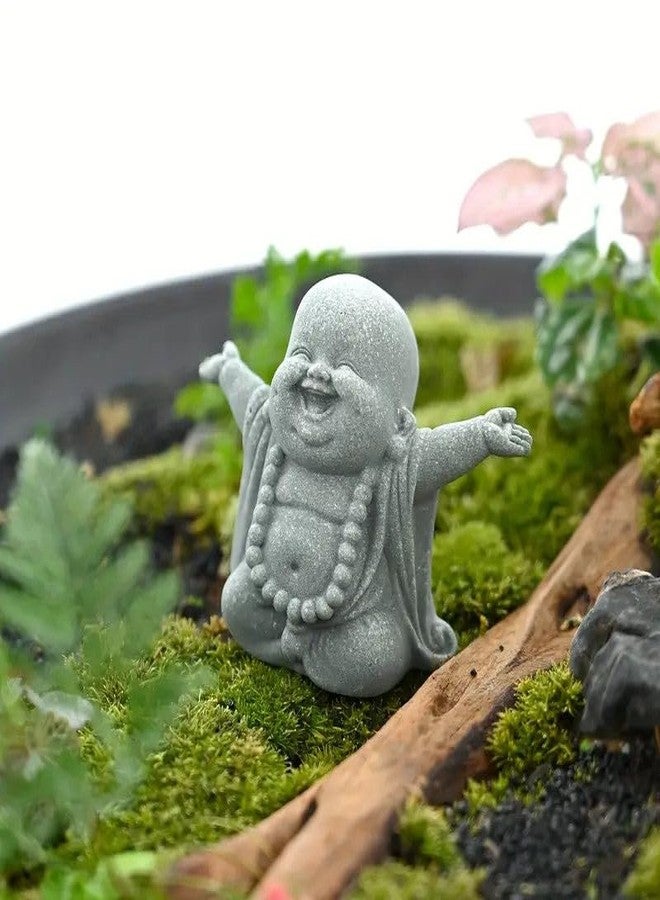 livelyfish Buddha Fish Tank Decor Asian Stone Buddha Figurines for Aquarium Zen Garden Fish Tank Statue Decorations Mini Stone Buddha Zen Garden Sculptures Decor,Gift, E - Image 4